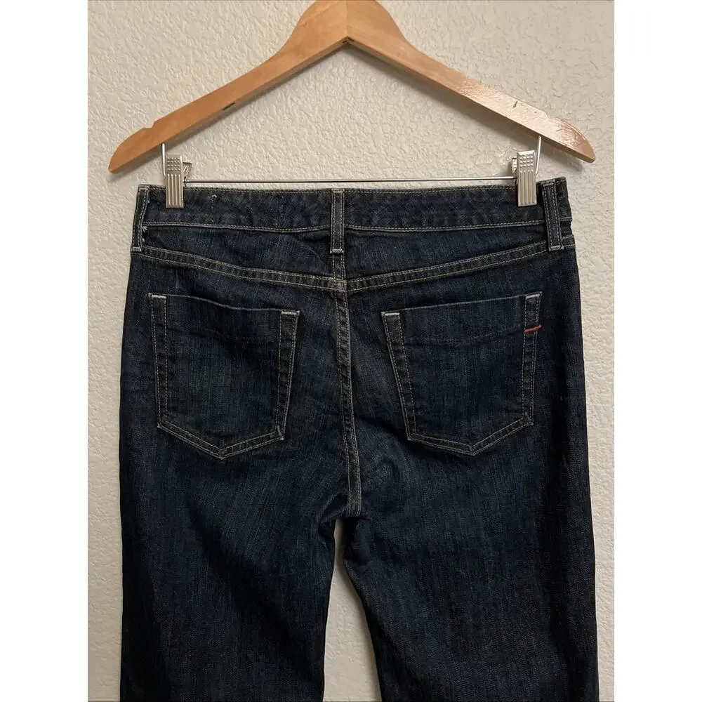 Gap Dark Wash Jeans City Stretch Academia Luxury Mid Rise Straight Leg 31 X 32 6